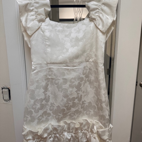 v. chapman hollyhock ruffled corset mini dress V. Chapman Hollyhock Ruffled Corset White Mini dress Size 4 Small Wedding Brida